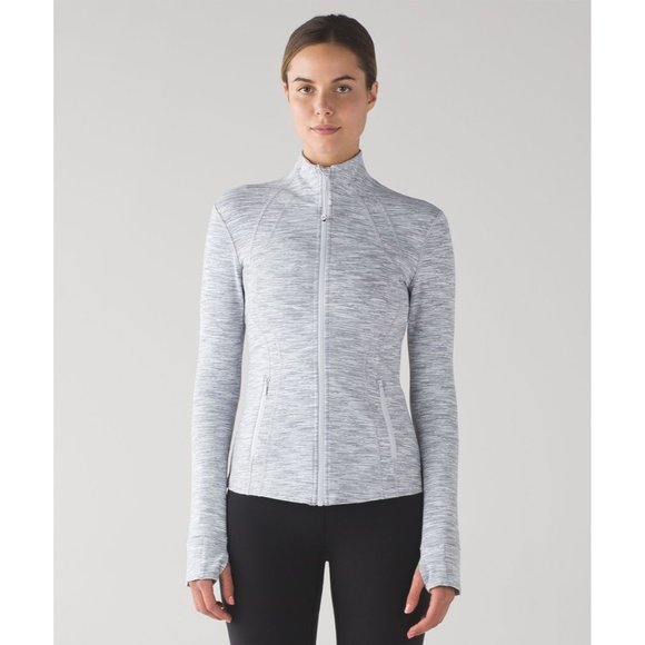 Lululemon Define Jacket Size 4 S EUC 6493 Full Zip Athletic Space Grey White - Picture 1 of 12